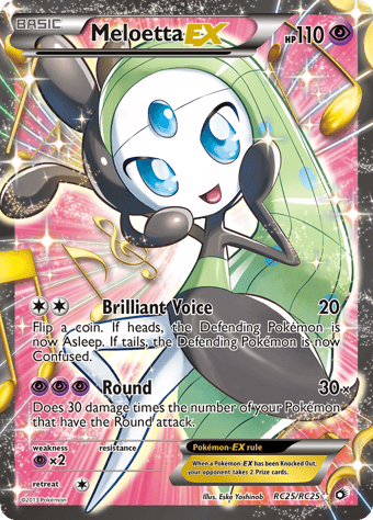 Meloetta-EX Legendary Treasures Pokemon Card