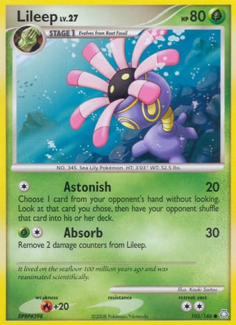 Lileep Legends Awakened Pokemon Card