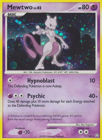 Mewtwo Legends Awakened Pokemon Card