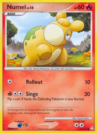 Numel Legends Awakened Pokemon Card
