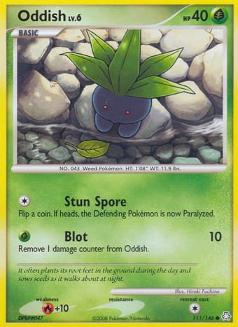 Oddish Legends Awakened Pokemon Card