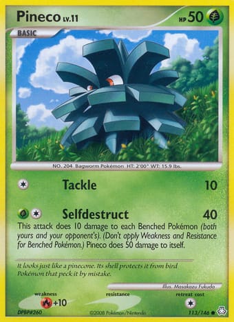 Pineco Legends Awakened Pokemon Card