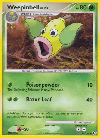 Weepinbell Legends Awakened Pokemon Card
