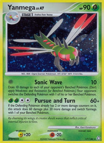 Yanmega Legends Awakened Pokemon Card