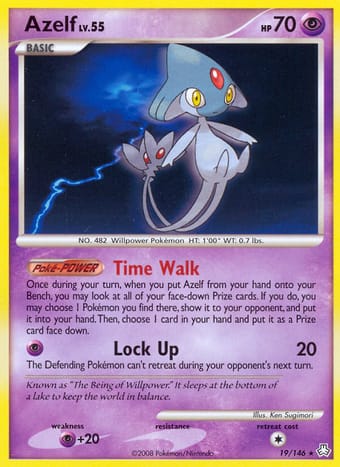 Azelf Legends Awakened Pokemon Card