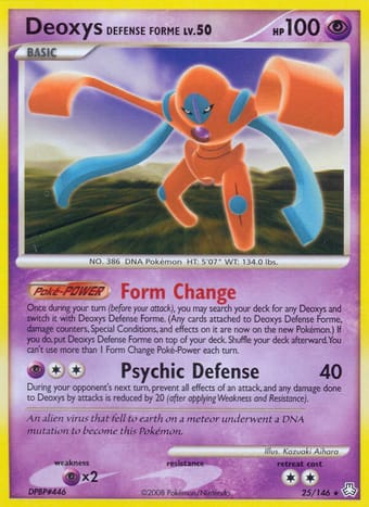 Deoxys Defense Forme Legends Awakened Pokemon Card