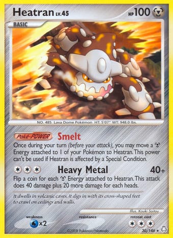 Heatran Legends Awakened Pokemon Card