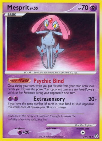 Mesprit Legends Awakened Pokemon Card