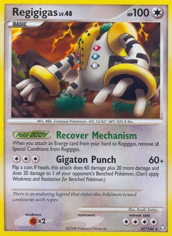 Regigigas Legends Awakened Pokemon Card