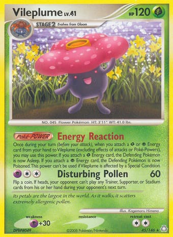 Vileplume Legends Awakened Pokemon Card