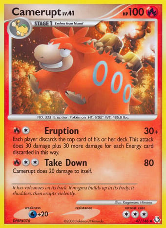 Camerupt Legends Awakened Pokemon Card