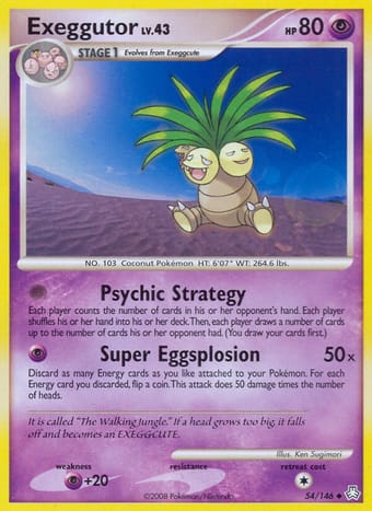 Exeggutor Legends Awakened Pokemon Card