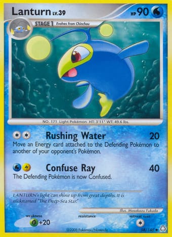 Lanturn Legends Awakened Pokemon Card