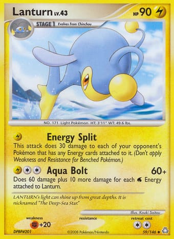 Lanturn Legends Awakened Pokemon Card