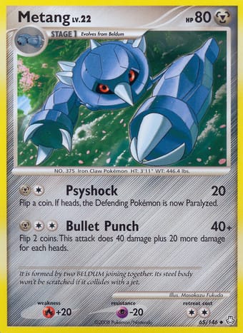 Metang Legends Awakened Pokemon Card