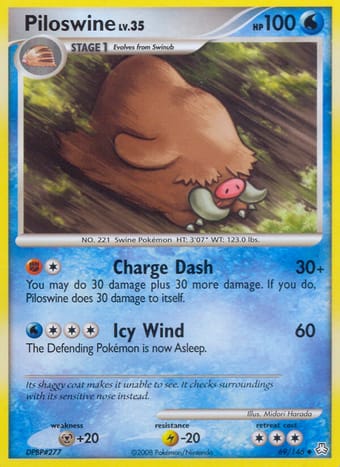 Piloswine Legends Awakened Pokemon Card