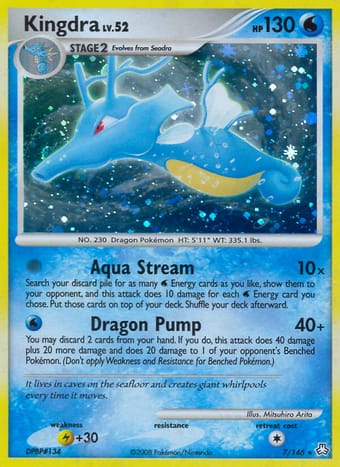 Kingdra Legends Awakened Pokemon Card