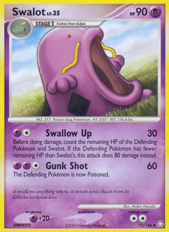 Swalot Legends Awakened Pokemon Card