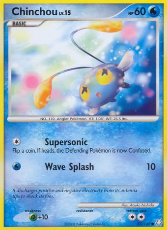 Chinchou Legends Awakened Pokemon Card