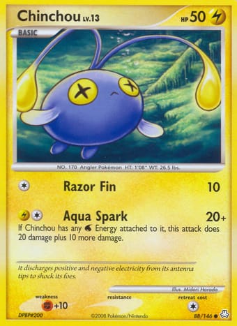 Chinchou Legends Awakened Pokemon Card