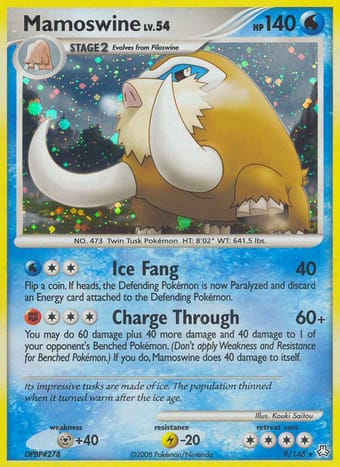 Mamoswine Legends Awakened Pokemon Card