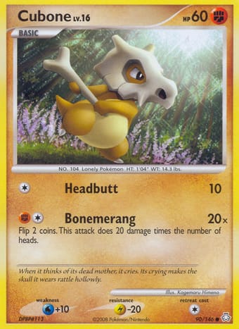 Cubone Legends Awakened Pokemon Card