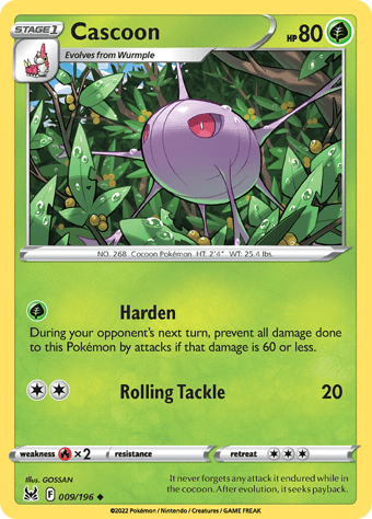 Cascoon Lost Origin Pokemon Card