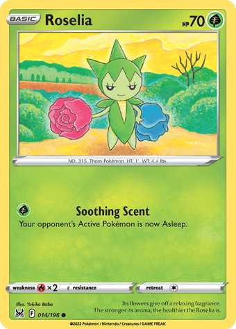 Roselia Lost Origin Pokemon Card
