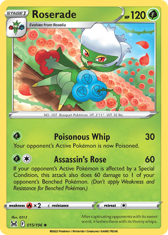Roserade Lost Origin Pokemon Card