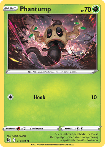 Phantump Lost Origin Pokemon Card