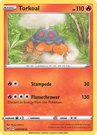 Torkoal Lost Origin Pokemon Card