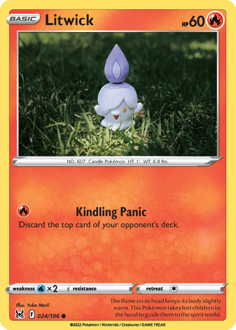 Litwick Lost Origin Pokemon Card