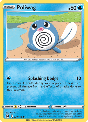 Poliwag Lost Origin Pokemon Card