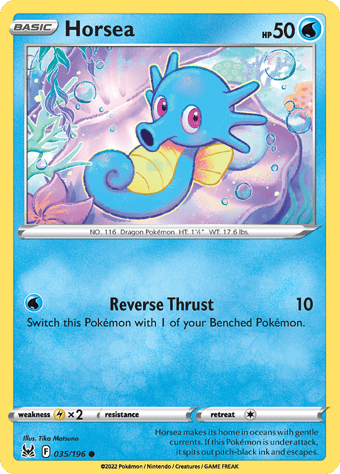 Horsea Lost Origin Pokemon Card