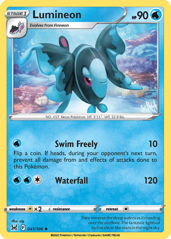Lumineon Lost Origin Pokemon Card