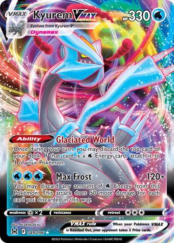 Kyurem VMAX Lost Origin Pokemon Card