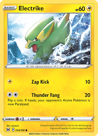 Electrike Lost Origin Pokemon Card