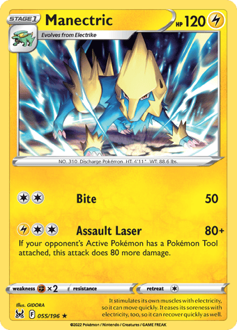 Manectric Lost Origin Pokemon Card