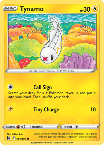 Tynamo Lost Origin Pokemon Card