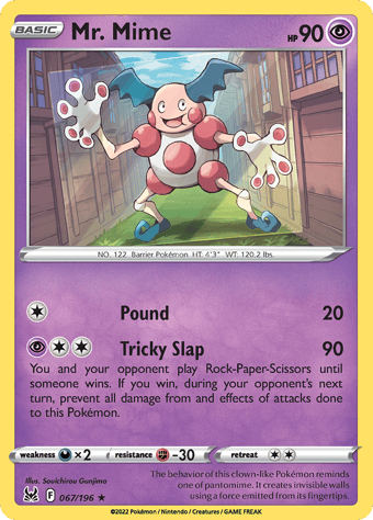 Mr. Mime Lost Origin Pokemon Card