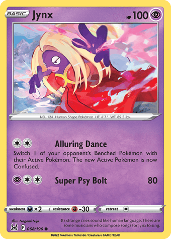 Jynx Lost Origin Pokemon Card