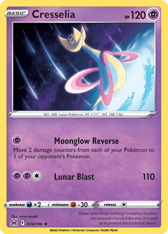 Cresselia Lost Origin Pokemon Card