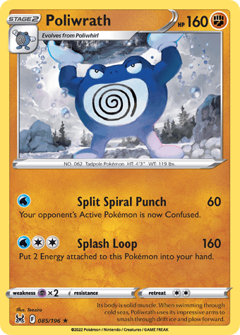 Poliwrath Lost Origin Pokemon Card