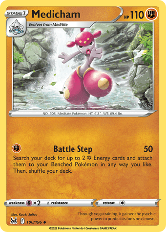 Medicham Lost Origin Pokemon Card