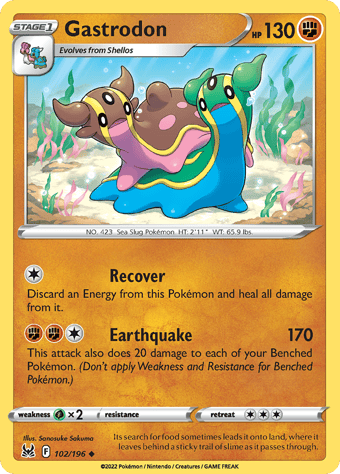 Gastrodon Lost Origin Pokemon Card