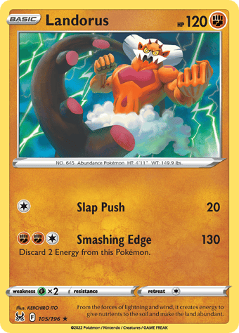 Landorus Lost Origin Pokemon Card