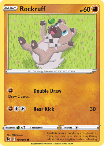 Rockruff Lost Origin Pokemon Card