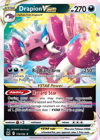Drapion VSTAR Lost Origin Pokemon Card