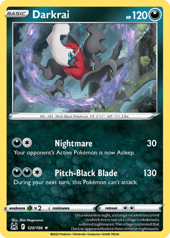 Darkrai Lost Origin Pokemon Card