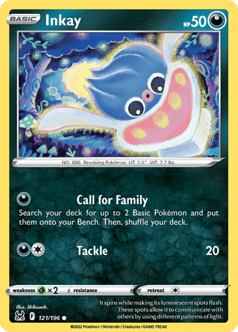 Inkay Lost Origin Pokemon Card